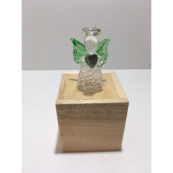 ANGE VERRE COEUR VERT 5CM C