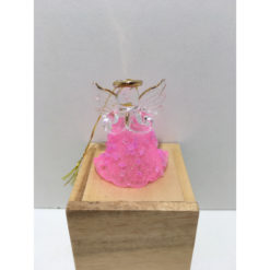 ANGE VERRE ROSE 4CM