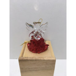 ANGE VERRE ROUGE 4CM