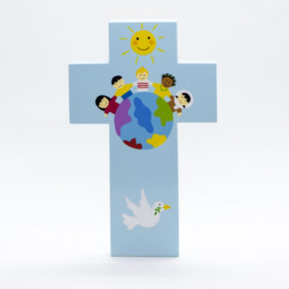 ANGE BAPTEME PLATRE BLEU L