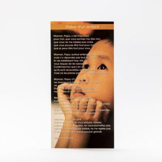 CARTE PRIERE D UN ENFANT+ENVELOPPE