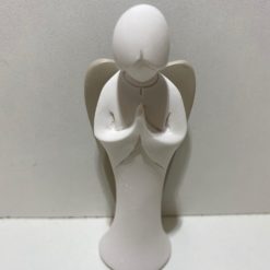 STATUE ANGE PRIEUR 11CM POUDRE DE MARBRE