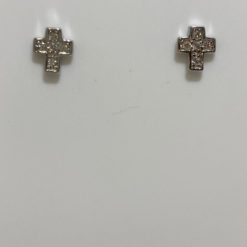 BOUCLE D OREILLE AREGENT RHODIE OXYDES DE ZIRCONIUM
