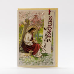 Carte Joyeuses Pâques Religieuses — 8 Cartes Pliées ➽ 3 Formats Dispos —  Carte Vive Pâques : : Fournitures de bureau